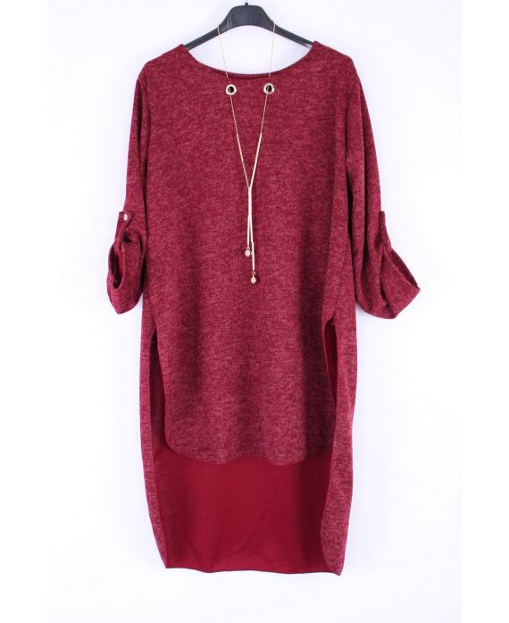 SWEATER TUNIC JEWEL 0338 BORDEAUX