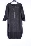 SWEATER TUNIC JEWEL 0338 BLACK