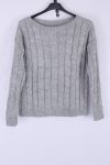 ENSEMBLE PULL + JUPE MAILLE 0335 GRIS