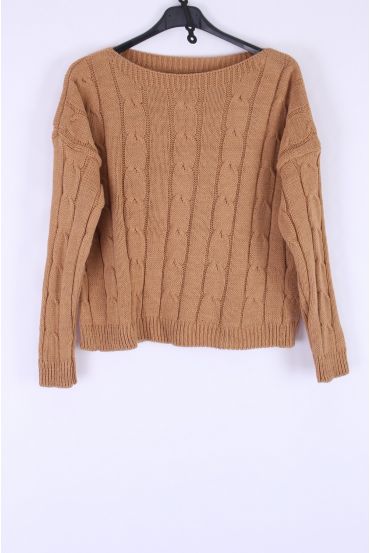 SET PULLOVER + ROCK-MASCHE 0335 CAMEL