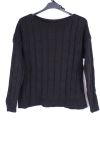 ENSEMBLE PULL + JUPE MAILLE 0335 NOIR