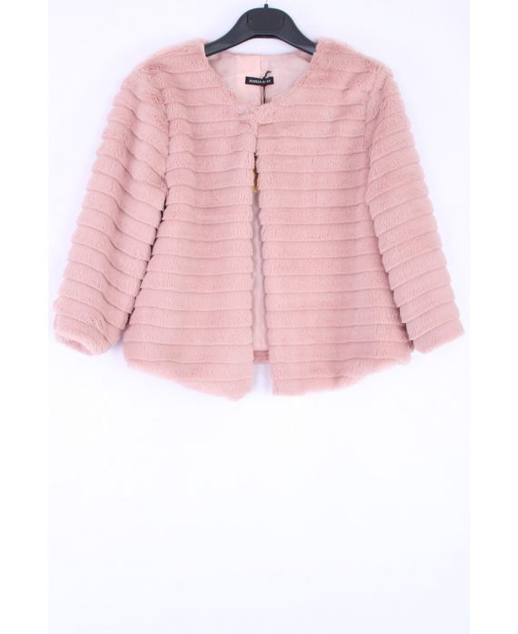 GIACCA CAPPOTTO SINTETICO 0344 ROSA