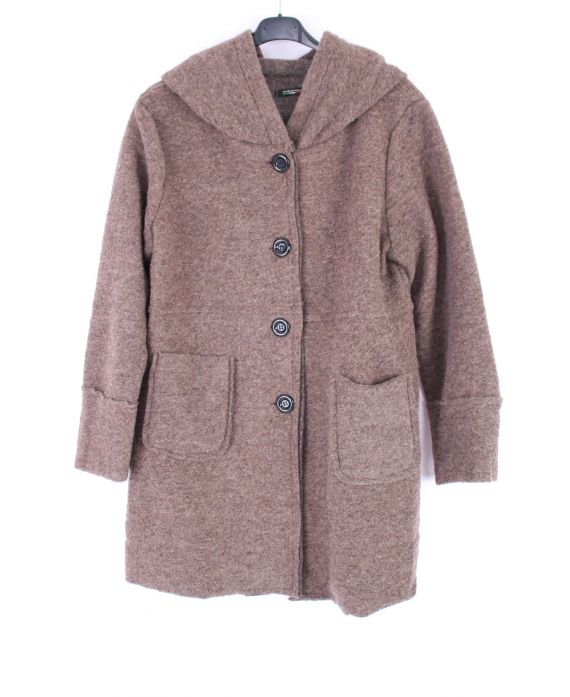 GRANDE CAPPOTTO PULSANTI 0351 TAUPE