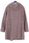 GRANDE CAPPOTTO PULSANTI 0351 TAUPE