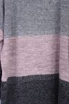 GROßE PULLOVER STRASS VERZIERT 0348 ROSA