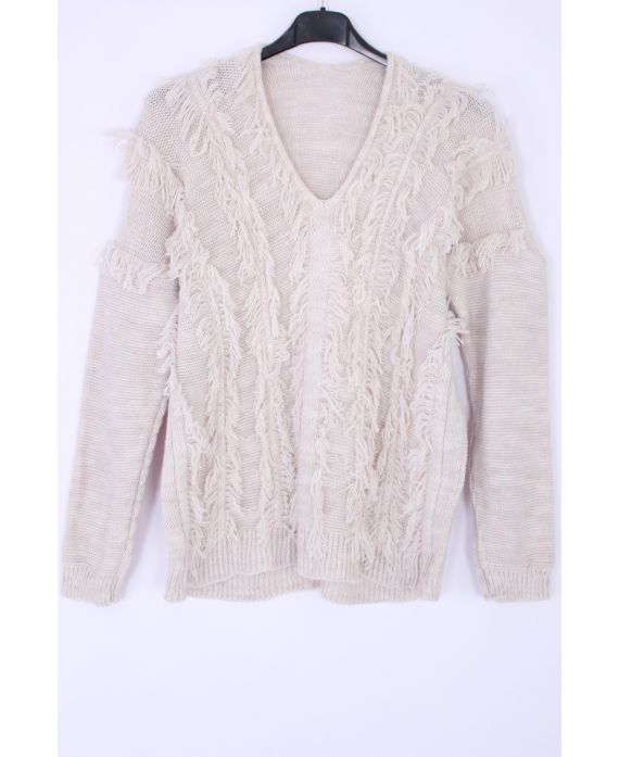 PULL EFFET EFFILOCHE 0352 BEIGE