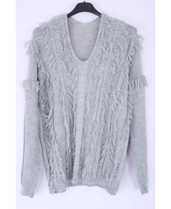 PULL EFFET EFFILOCHE 0352 GRIS