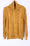 SWETER Z GOLFEM-RZUCA TORSADE 0354 MUSZTARDY