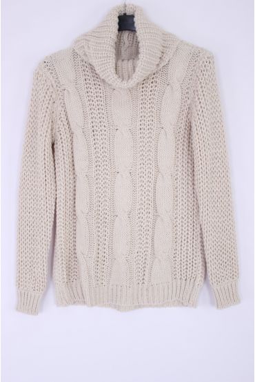 PULLOVER COL ROULE ZOPF 0354 BEIGE