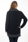 GRANDE TAILLE PULL 2 PIECES 0363 NOIR