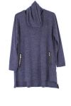 LARGE SIZE SWEATER 2 PIECES ZIPS 0365 NAVY