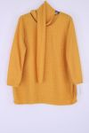 LARGE SIZE SWEATER + SCARF 0362 MUSTARD