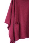 GRANDE TAILLE PULL 2 POCHES 0355 BORDEAUX