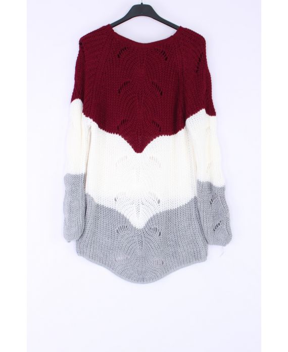 PULL BACK MESH AJOURE 0380 BORDEAUX