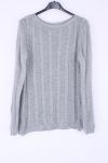 KNIT PULLOVER TWIST 0378 GREY