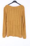 KNIT PULLOVER TWIST 0378 MUSTARD