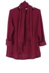 PULLOVER + SCHAL WEICH 0381 BORDEAUX