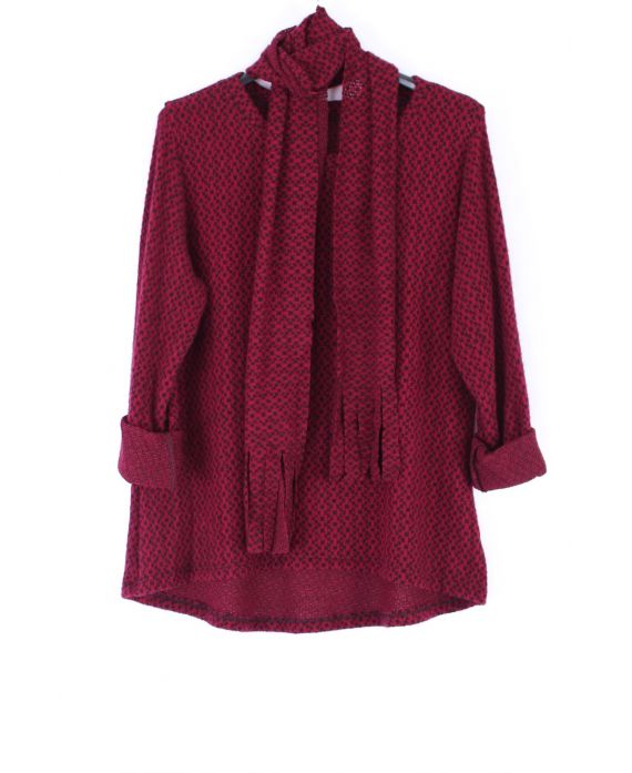 PULL + ECHARPE DOUX 0381 BORDEAUX