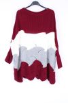 KNIT PULLOVER HABS AJOURE 0379 BORDEAUX