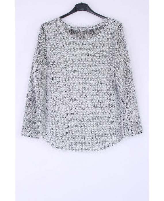 PULL LUREX 0399 BLANC