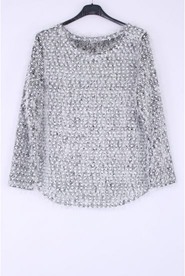 PULL LUREX 0399 BLANC