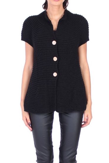 GILET IN MAGLIA 0260 NERO