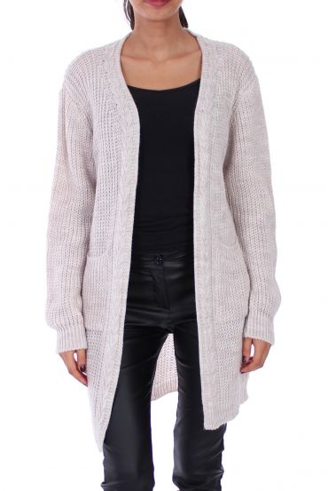 GILET LA COTELE GRANDE RETE 0249 BEIGE