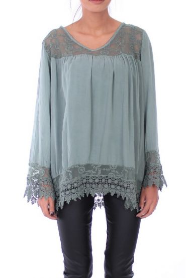 TUNIC EMPIECEMENT LACE 0279 KHAKI