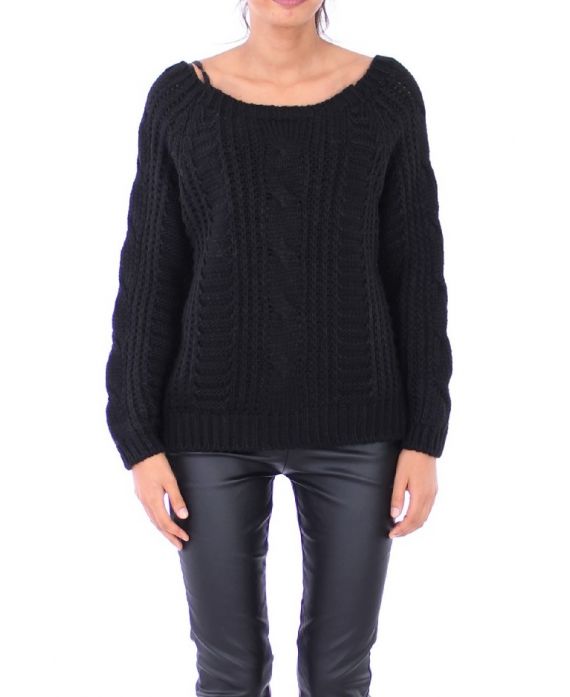 PULLOVER BIG MESH 0149 BLACK