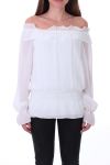 BLUSA DE HOMBROS DENUDEES 0503 BLANCO