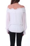 BLUSA DE HOMBROS DENUDEES 0503 BLANCO