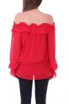 BLOUSE SCHOUDERS DENUDEES 0503 ROOD