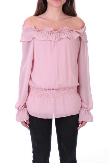 BLOUSE EPAULES DENUDEES 0503 ROSE