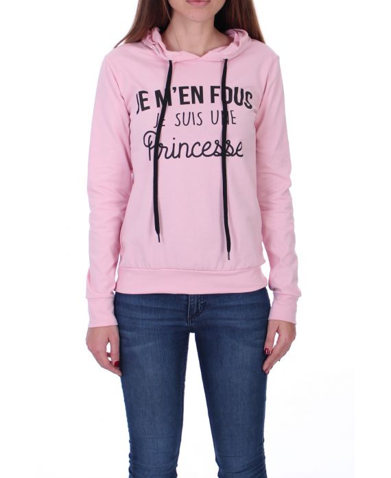 SWEATSHIRT ICH BIN EINE PRINZESSIN ROSE 0508