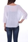 MAGLIA PULLOVER COLLO A V 0521 BIANCO