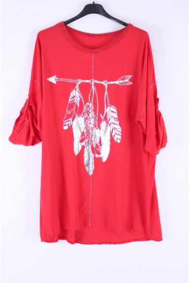 LARGE TOP FEATHERS 0548 RED