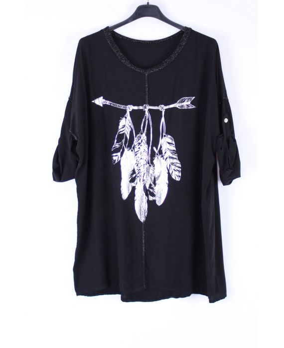 LARGE TOP FEATHERS 0548 BLACK