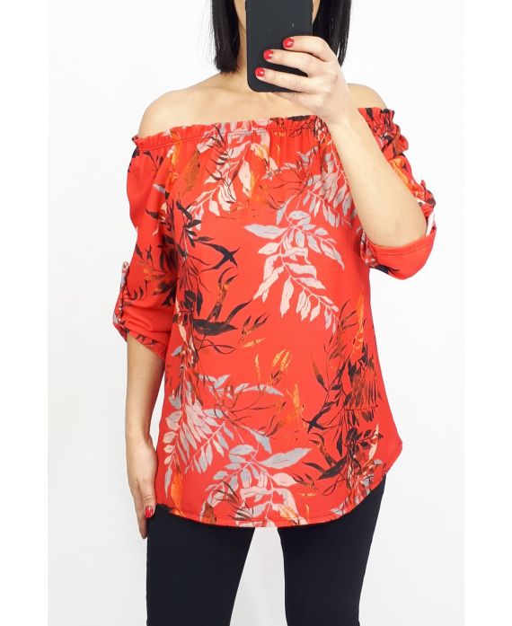 TOP SHOULDERS DENUDEES 0543 RED