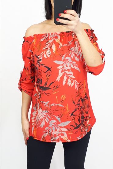 TOP SHOULDERS DENUDEES 0543 RED