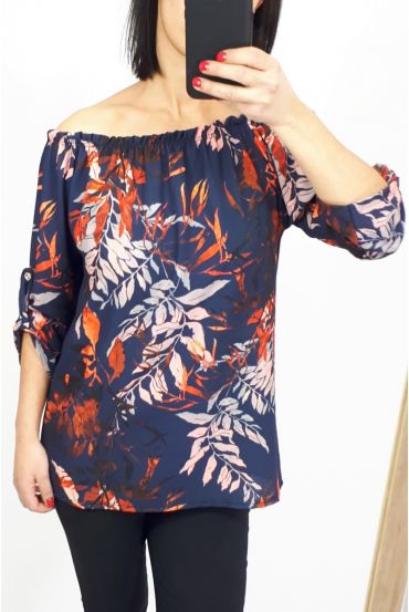 TOP SPALLE DENUDEES 0543 BLU NAVY