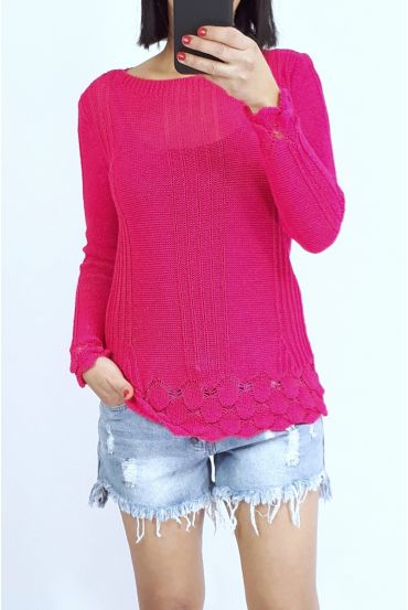 SWEATER KNIT 0509 FUSHIA