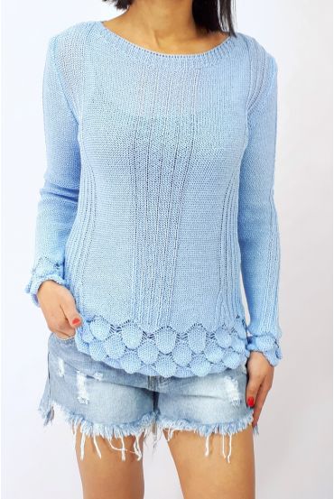 MAGLIONE MAGLIA 0509 CIELO BLU