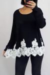 PULL BASE DENTELLE 0534 NOIR