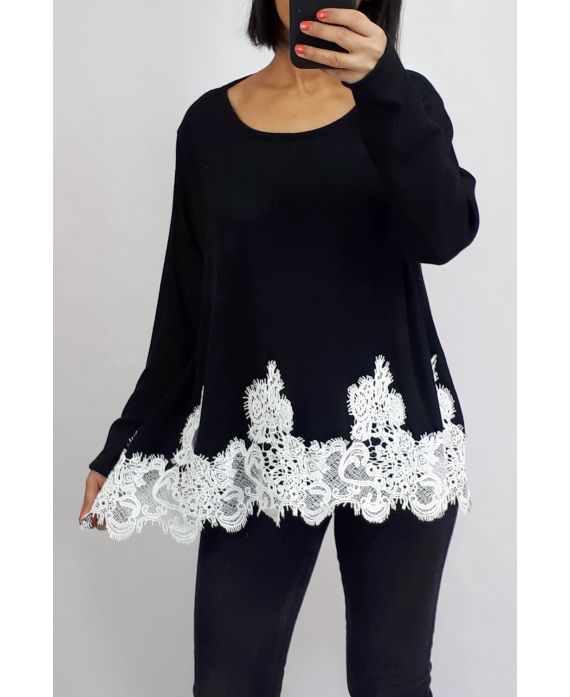 PULL BASE DENTELLE 0534 NOIR