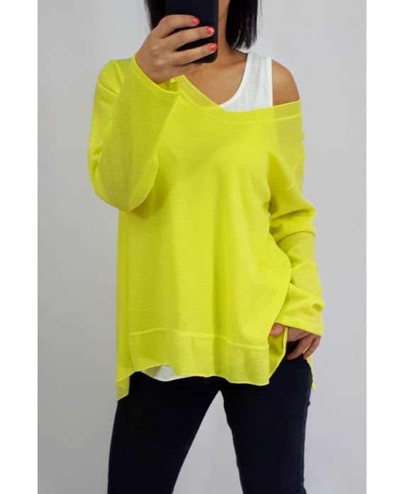 MAGLIA 2 IN 1 TASTI 0536 GIALLO