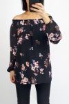 BLOUSE CLOAKING PRINTED 0540 BLACK