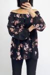 BLOUSE CLOAKING PRINTED 0540 BLACK