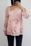 BLOUSE CLOAKING AFGEDRUKT 0540 ROSE