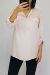 BLOUSE PAILLETE KANT 0554 ROZE