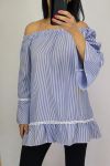 ROBE RAYEE SPALLE 0553 BLU